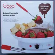GOOD COOKING, DELUXE CHOCOLATE FONDUE MAKER. BRAND NEW !! FREE SHIPPING !