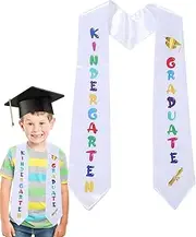 [Generic] Kids Graduation Stole - Kindergarten and Nursery Stole, Folding Graduation Sash | Glossy Graduate Print Kindergarten Stole, Smooth Graduation Honor Stole with Trim, Graduation