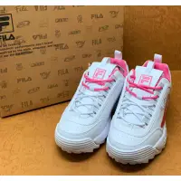 在飛比找蝦皮購物優惠-☆Pair☆ FILA 老爹鞋 男女版 韓版白粉 DISRU