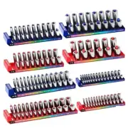 WORKPRO 4PC/8PC SAE/Metric Socket Organizer Set Socket Holder Tray 1/4" 3/8" 1/2