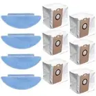 4 Pack Mop Cloths and 6 Pack Dust Bags for Zaco A10 Pro Vacuum Cleaner