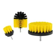 3Pcs round Full Electric Bristle Drill Brush Rotary Cleaning Tool Set Scrubber C