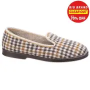 GBS Everett Mens Casual Lounge Comfort Everyday Slip On Gusset Slippers Grey