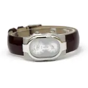 Philip Stein Signature Small Watch with Brown Patent Leather Strap