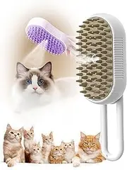 Spritz Defur,Spritz Defur Brush,Cloud Care Cat Brush,Cloud Care Pet Brush,Cat Spritz Defur Comb,Cat Steam Brush Celery Pets,Cat Brush with Steam,Self Cleaning Steam Cat Brush,Cat Hair Steam Brush (B)