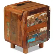 vidaXL Solid Reclaimed Wood Night Cabinet Bedside Nightstand Table Organiser