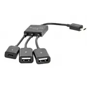 4 Port 3 In 1 Micro Usb Power Charging Hub Cable Adapter Converter Extender For Mobile Phones Samsung Galaxy Usb Cables Hubs & Adapters