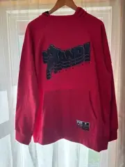 And1 Red Black Xl Baseline Hoodie