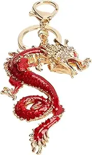 [RIZGHWOY] Chinese Dragon Keychain Good Luck Exquisite Bag Dragon Keychain Pendant for Car Handbag Backpack