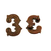 Number 3 Screwback Concho in Antique Copper 1339-303