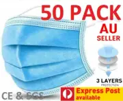 Face Mask Disposable 50 pcs Daily Protective Bacterial Filter 3 Layer
