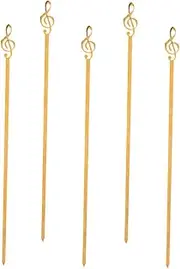 5pcs Stainless Steel Skewers for BBQ Grilling Creative Note Design Roasting Forks Easy to Clean for Outdoor Parties and Camping