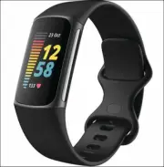 Fitbit Charge 5 Fitness & Health Tracker -Black/Graphite Stainless Steel -Bundle