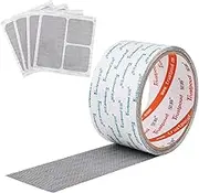 MEZOKUCEL Fly Screen Repair Tape Mosquito Net， Repair Tape Fiberglass Mesh Tape Strong Adhesive,Door Window Screen Mesh Patch Repair Wire, selbstklebender Insektenschutz, Fenster-Moskitonetz (Grey)