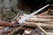 The Witcher Sword Swords of Geralt of Rivia Great Sword and Feline Swordw/Leathe
