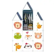 SOGA 10 Cubes DIY Animal Design Portable Wardrobe Divide-Grid Modular Storage Or