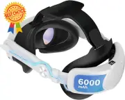 Head Strap for Quest 3 with 6000mAh Battery Pack - Adjustable Elite VR Headband