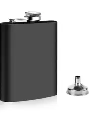 8oz Stainless Steel Pocket Hip Flask Liquor Whiskey Drink +Cup Funnel Set Gift