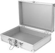 HOMSFOU Ergonomic Metal Briefcase Aluminum Storage Box Briefcase for Boys and Girls Medicine Case Cosmetic Carrying Case