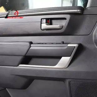 Toyota 豐田 Tundra 皮卡 2022 紅杉 ABS碳纖紋/紅色 車內門板蓋飾條貼 4件套