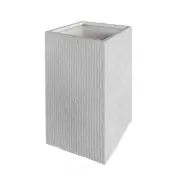 Square Outdoor Flower Pots Planter Garden Plant Pot Patio Entrance White Tall