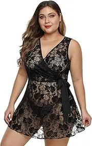 [UIVHLW] Womens Babydoll Lingerie Sleepwear Lace Temptation Nightwear Women Large Nightgown S