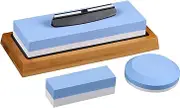 1000/6000 Grit White Corundum -Sided Whetstone with an Round Sharpener Multicolor233 One Size
