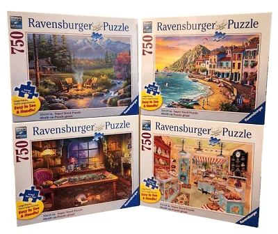Ravensburger 750 Pc Large Format Puzzle Bundle (4) - NEW - FREE shipping
