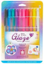 Sakura Gelly Roll Glaze Bold Point Pens 10/Pkg-Brights