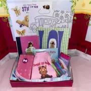 American Girl Doll I love Pets Gift set-tee shirt journal stickers dog treats