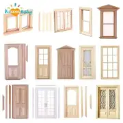 1:12 Dollhouse Wooden Window Door Frame Miniature Doll House Furniture Toys