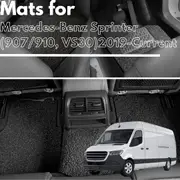 for Mercedes-Benz Sprinter (907/910, VS30)2019-Current, Premium Car Floor Mats
