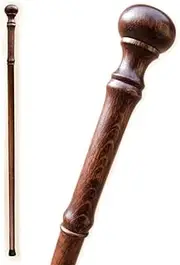 Craved Knob Head Handle Wooden Walking Stick -Premium Lightweight Walking Cane with Ergonomic Palm Grip Handle - 36" Designer Handmade Elegant Carved Canes for Men Women Comfortable Best Gift Idea