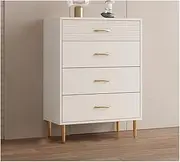 White 8 Drawer Dresser, Modern Double Dresser with Deep Drawers Wide Chest of Drawers for TV Stand Waveform Fluted Panel Design for Living Room, Hallway, Bedroom (Size : 4)