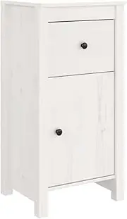 Buffet Sideboard Solid Pinewood 40x35x80 cm | Elegant Storage for Dining Room & Entryway | Durable & Eco-Friendly White Wood Sideboard | Space-Saving Design for Small Homes