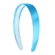 1 Inch Satin Hard Headband for Women and Girls Light Blue
