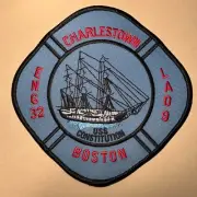 Massachusetts - Boston Engine 32 Ladder 9 MA Fire Dept Patch - USS Constitution