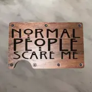 Wood Wallet Minimalist Laser Engraved with Normal People Scare Me