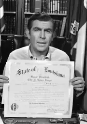 Andy Griffith At A Desk Filled With Various Proclamations 1971 Old Photo 2