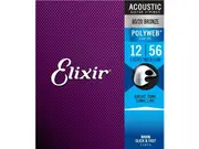 Elixir #11075 Acoustic Polyweb Guitar String 80/20 Bronze 12-56 Light Medium