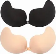 [ETRSAIRL] Adhesive Bra Backless Strapless Bra Push Up Large Chest Backless Sticky Bra for Eels Backless Dress Reusable Invisible Women