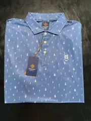 NWT MEN'S DONALD ROSS MAURICE POLO, SIZE: XL, COLOR: HERON MULTI (M27)