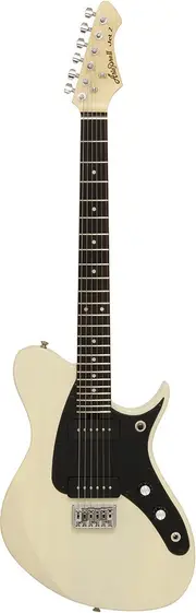 Aria J Series J-2 Electric Guitar - See-Thru Vintage White, Solid Poplar Body, Maple Neck, Rosewood Fingerboard, P90 Pickups