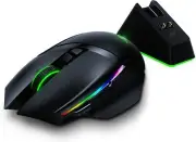 Razer Basilisk Ultimate Hyperspeed Wireless Gaming Mouse w/ Charging Dock: Faste