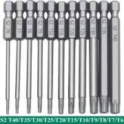 11PC 1/4" Hex Bits Driver Tamper Proof Security Drill Magnetic Bit Set Torx Flat