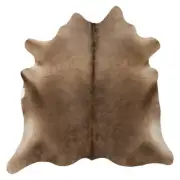 Genuine Alpen Mocha Cowhide Rug - Soft Silky - Hypoallergenic - Easy To Clean
