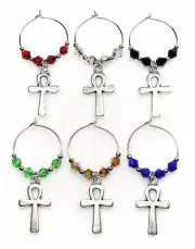 Wine Glass Charms / Markers - AHNK #2 - Set of 6 NEW!