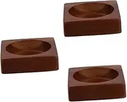 Alipis 3pcs Wooden Base for Pepper Grinder Salt Pepper Tray Kitchen Counter Stand Storage Traditional Home Style