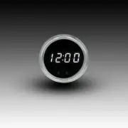 Intellitronix MS8009W LED Digital Clock 2 1/16" w/ 2 Push Buttons Chrome White