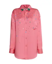 Marni Sequin Embellished Satin Shirt IT38 Pink